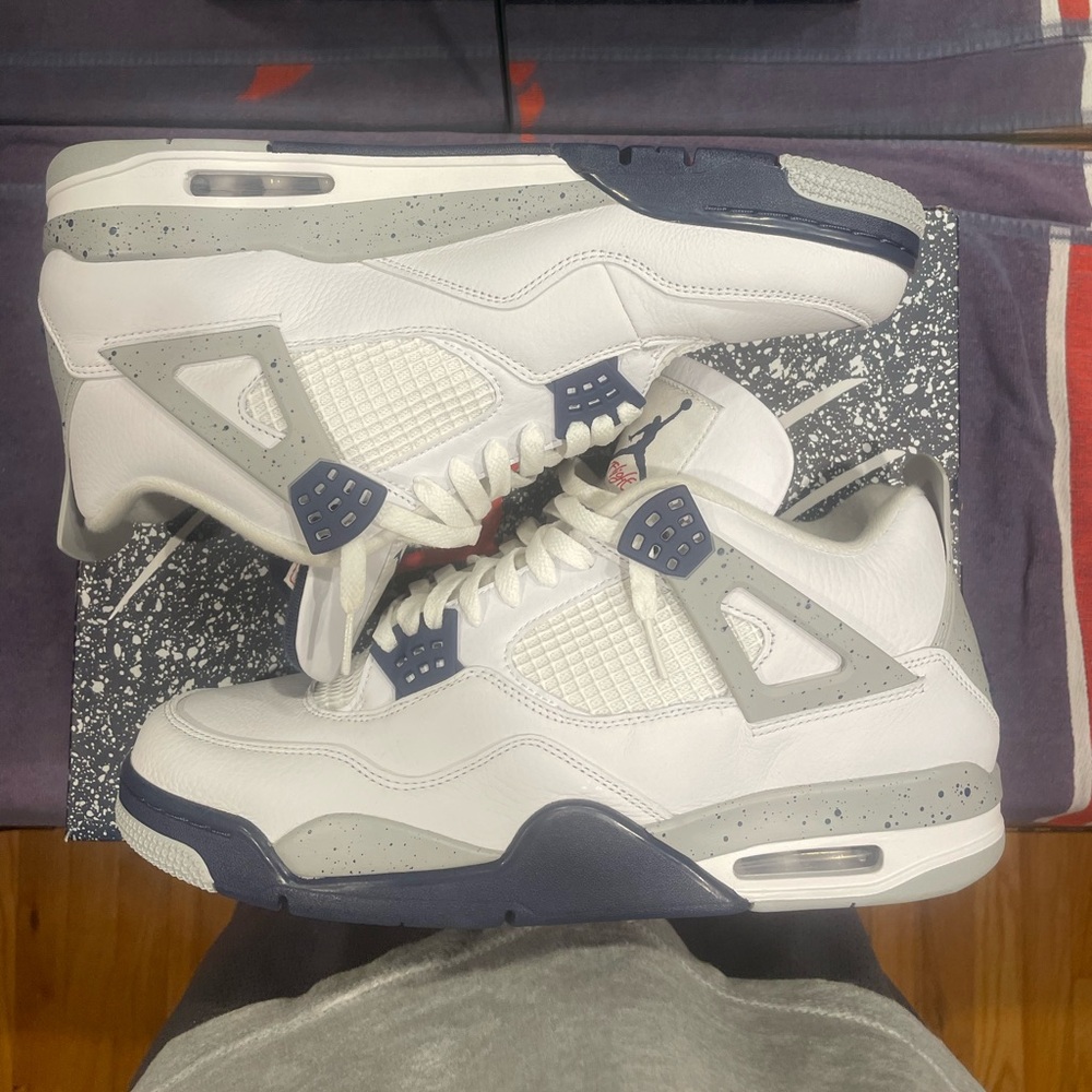 midnight navy jordan 4’s - Picture 1 of 7